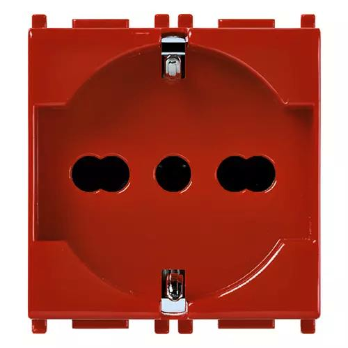 VIMAR PLANA - PRESA 2P+T 16A UNIVERSALE ROSSO