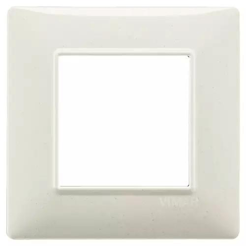 VIMAR PLANA - PLACCA 2M BIANCO GRANITO