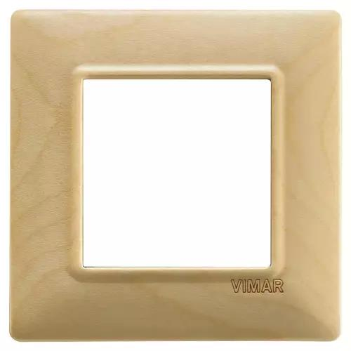 VIMAR PLANA - PLACCA 2M LEGNO ACERO