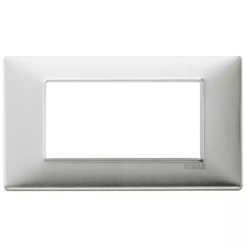 VIMAR PLANA - PLACCA 4M ALLUMINIO SPAZZOLATO