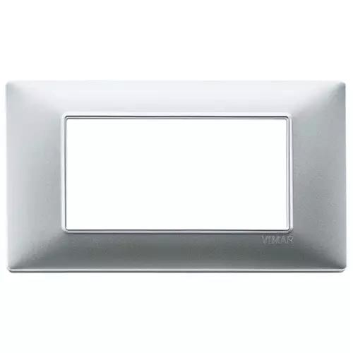 VIMAR PLANA - PLACCA 4M ARGENTO OPACO