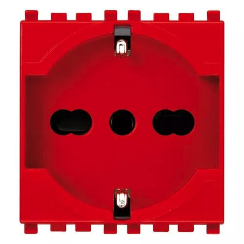 VIMAR ARKE - PRESA 2P+T 16A UNIVERSALE ROSSO