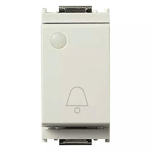 VIMAR IDEA - PULSANTE 1P NO 10A, SIMBOLO CAMPANELLO, BIANCO
