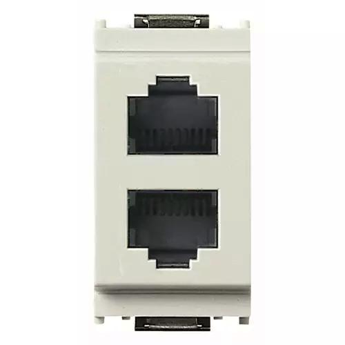 VIMAR IDEA - 2 PRESE CONN.RJ11 BIANCO