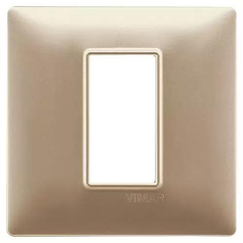 VIMAR PLANA - PLACCA 1M CHAMPAGNE OPACO