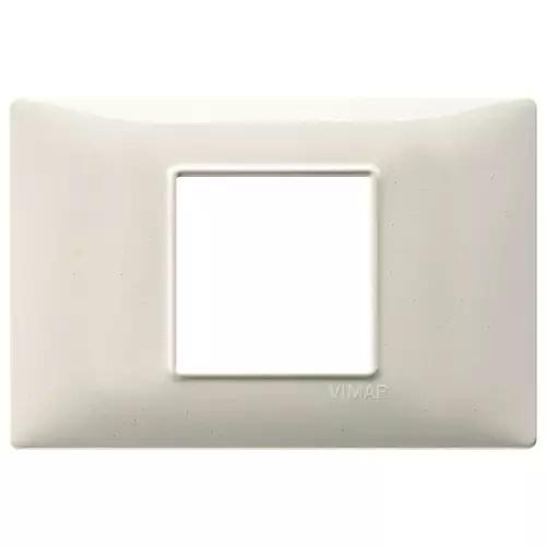 VIMAR PLANA - PLACCA 2M CENTRALI BIANCO GRANITO