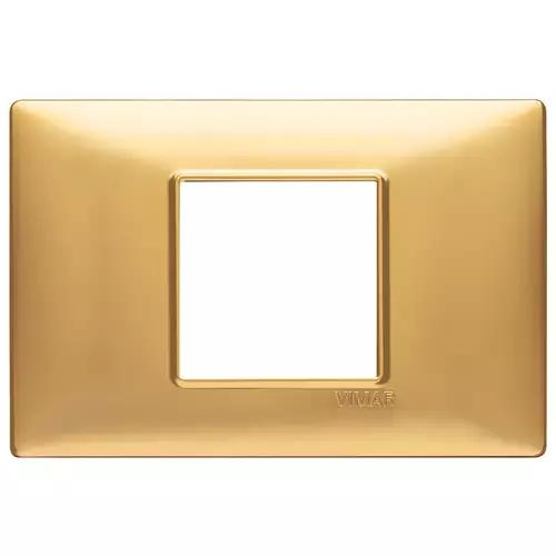 VIMAR PLANA - PLACCA 2M CENTRALI ORO OPACO