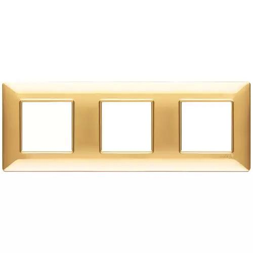 VIMAR PLANA - PLACCA 6M (2+2+2) INT71 ORO LUCIDO