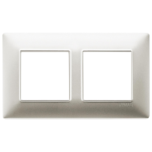 VIMAR PLANA - PLACCA 4M (2+2) INT57 NICHEL OPACO
