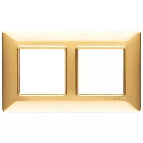 VIMAR PLANA - PLACCA 4M (2+2) INT57 ORO LUCIDO