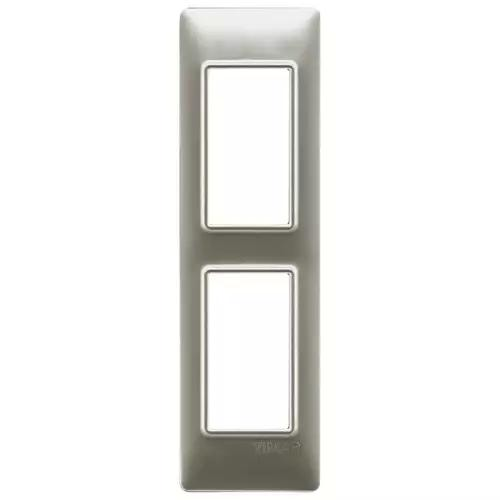 VIMAR PLANA - PLACCA 2M PANNELLI NICHEL OPACO