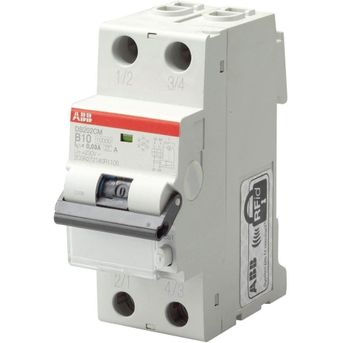 ABB DS202C  INTERRUTTORE MAGNETOTERMICO DIFFERENZIALE 6KA 2P AC C20 30MA