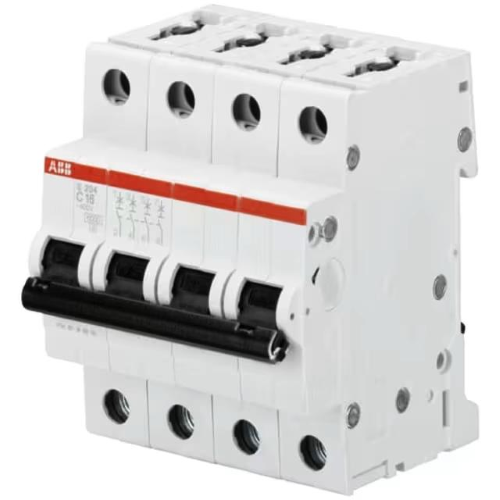 ABB S204 C16 INTERRUTTORE AUTOMATICO 6KA 4P
