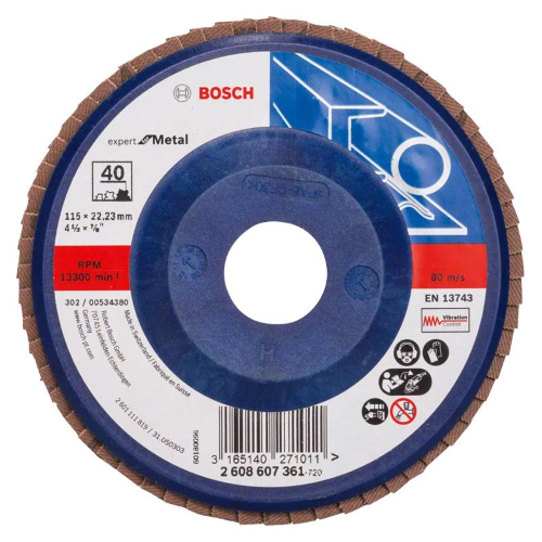DISCO LAMELLARE EXPERT METAL DIRITTA 115MM G80