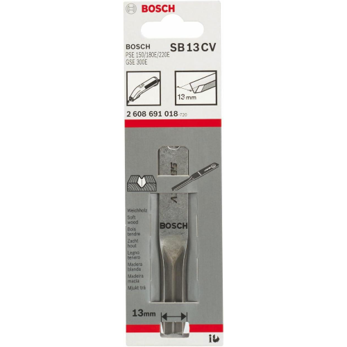 SCALPELLO A V DA LEGNO SB 13 CV, 13MM PER BOSCH PSE 150/180 E/220E/GSE 300E