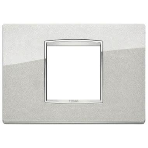 VIMAR EIKON - PLACCA CLASSIC 2M CENTRALI ARGENTO
