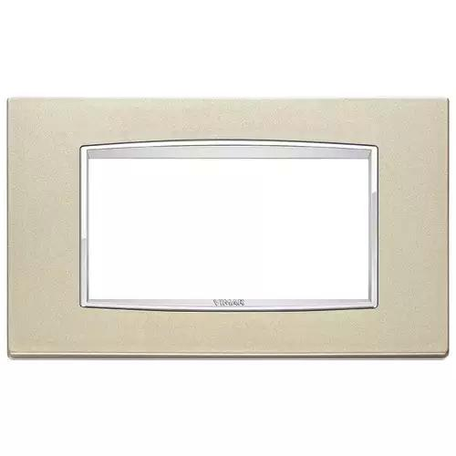 VIMAR EIKON - PLACCA CLASSIC 4M CHAMPAGNE METAL