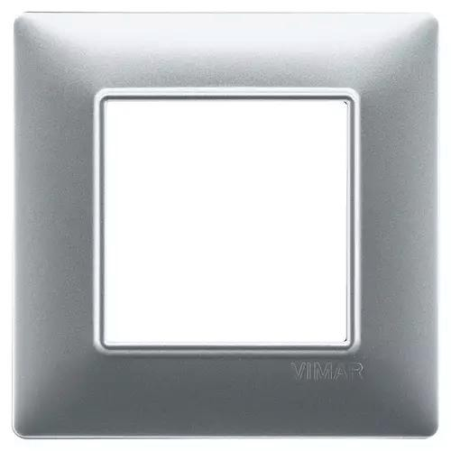 VIMAR PLANA - PLACCA 2M ARGENTO OPACO
