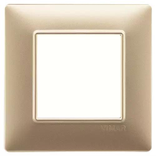VIMAR PLANA - PLACCA 2M CHAMPAGNE OPACO