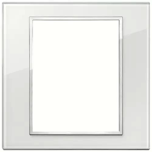 VIMAR EIKON - PLACCA 8M BIANCO DIAMANTE