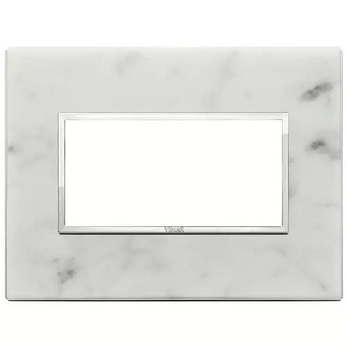 VIMAR EIKON - PLACCA 4M BIANCO DI CARRARA