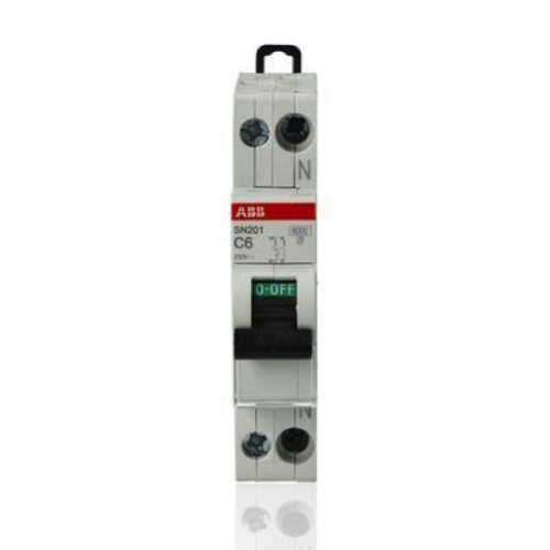 ABB SN201 C6 INTERUTTORE MAGNETOTERMICO AUTOMATICO 1P+N 6KA 1M
