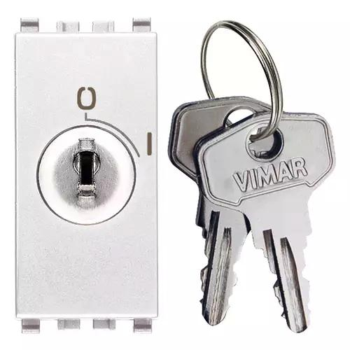 VIMAR EIKON - INTERRUTTORE 2P 16AX + CHIAVE BIANCO