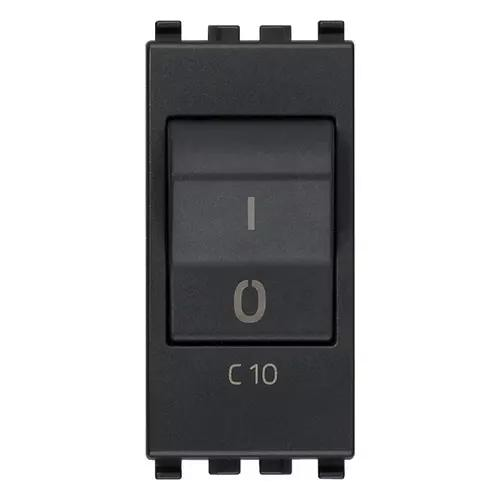 VIMAR EIKON - INTERRUTTORE AUTOMATICO MAGNETOTERMICO 1P+N C 10, 120-230V GRIGIO