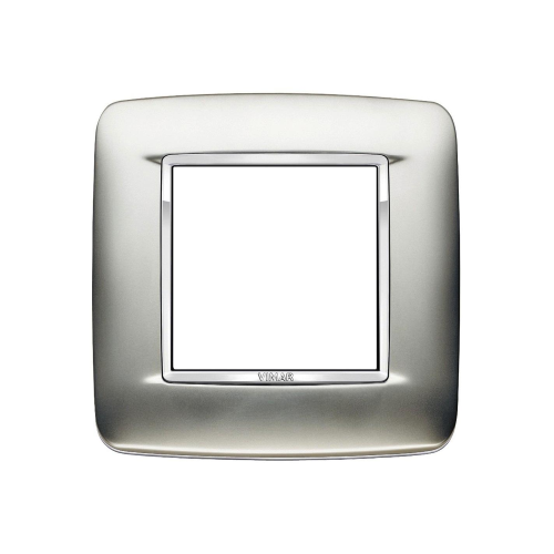 VIMAR EIKON - PLACCA ROUND 2M CROMO SATINATO