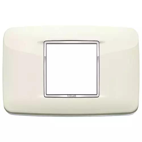 VIMAR EIKON - PLACCA ROUND 2M CENTRALI BIANCO ART