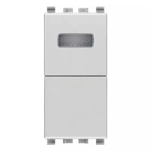 VIMAR EIKON - PULSANTE 1P NO 10A + SPIA VERDE NEX
