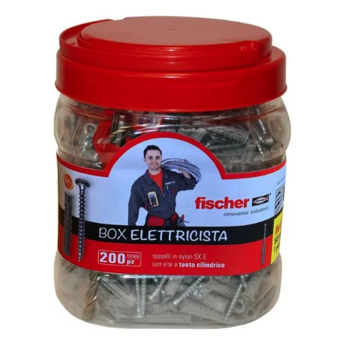 FISCHER TASSELLI SX 6SC (200x) IN BARATTOLO E PUNTA SDS6