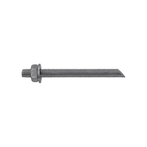FISCHER FIS M 10X110 BARRA FILETTATA IN ACCIAIO CLASSE 5.8 ZINCATO BIANCO CON DADO E ROSETTA E TAGLIO INCLINATO A 45° - CONF. 20PZ