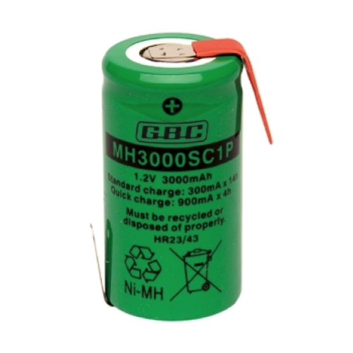 MH3000SC LAMELLE O/DIR. - BATTERIA RICARICABILE NI-MH SC 3000MAH GBC