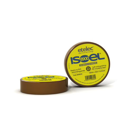 NASTRO ISOLANTE ISOEL 19BW 19MMX25M S=0.15MM MARRONE
