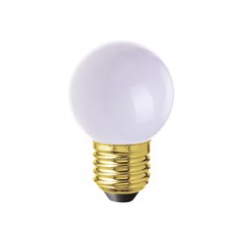 LAMPADINA BIANCA LED, E27, GLOBETTA G45, 1W, 130 LM, COLORE CALDO 2700K, CLASSE A++, NON DIMMERABILE