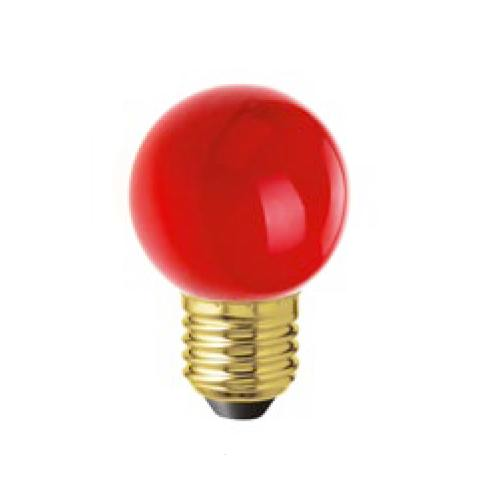 LAMPADINA ROSSA LED, E27, GLOBETTA G45, 1W, 130 LM, COLORE CALDO 2700K, CLASSE A++, NON DIMMERABILE