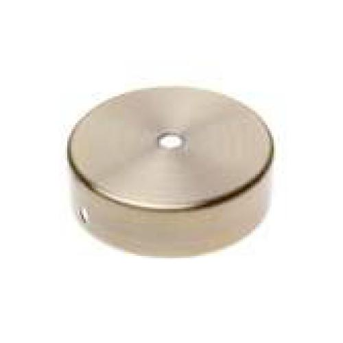 ROSONE A UN FORO IN METALLO Ø 100MM H 35MM CON STAFFA E ACCESSORI IN DOTAZIONE, COLORE RAME VERDE LUCIDO 4A