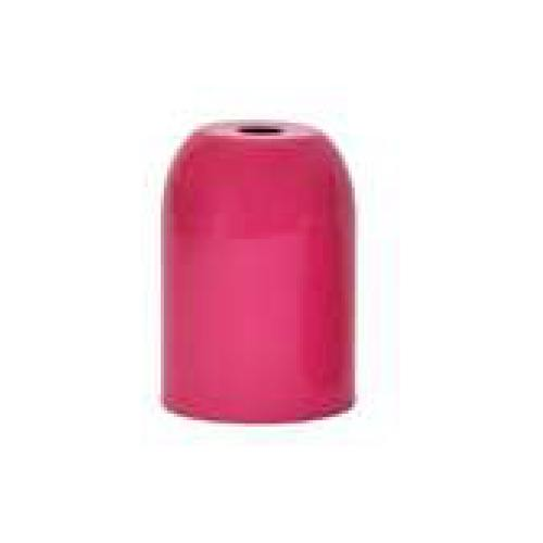 BICCHIERINO CROMATO IN METALLO Ø 45MM H 70MM CON PORTALAMPADA E27 IN BACHELITE E ACCESSORI INCLUSI - COLORE FUCSIA