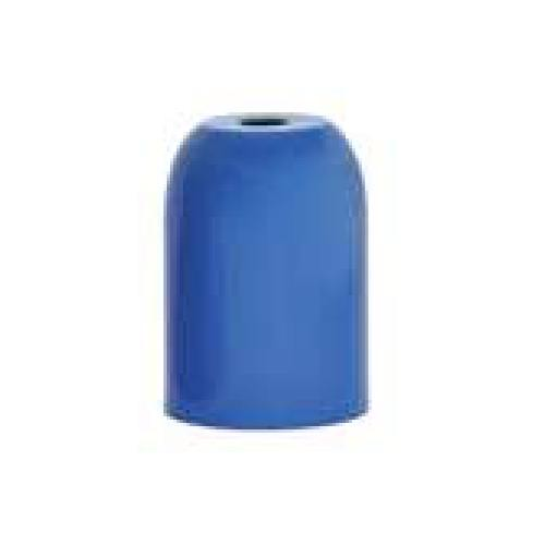 BICCHIERINO CROMATO IN METALLO Ø 45MM H 70MM CON PORTALAMPADA E27 IN BACHELITE E ACCESSORI INCLUSI - COLORE TURCHESE
