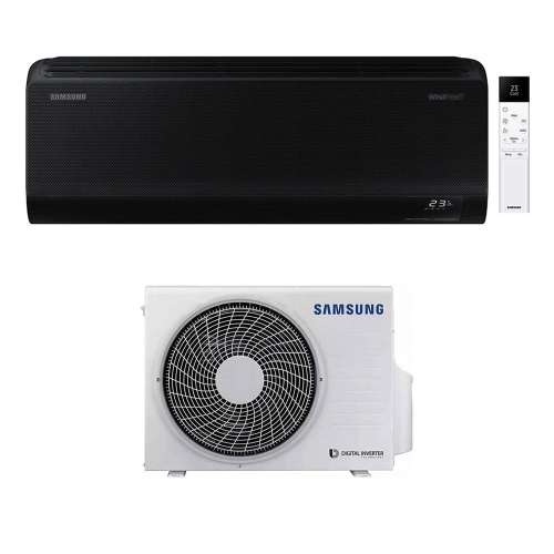KIT CLIMATIZZATORE SAMSUNG WINDFREE BLACK R32 9000BTU 2.5KW - SPLIT UNITA' INTERNA AR70F09C1ABNEU E UNITA' ESTERNA AR70F09C1AWXEU