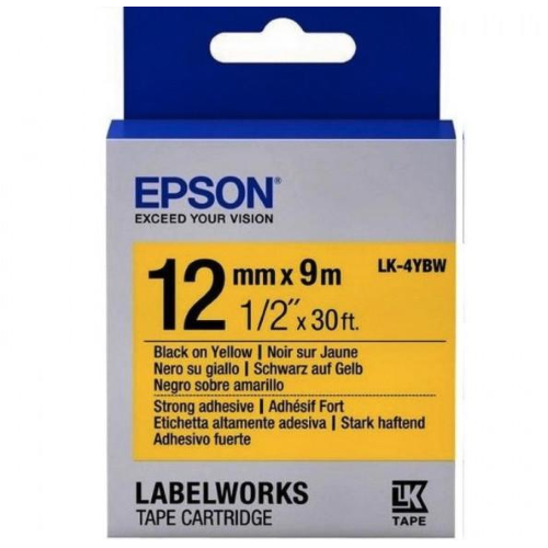 CARTUCCIA PER ETICHETTE ADESIVE EPSON STRONG LK-4YBW GIALLA