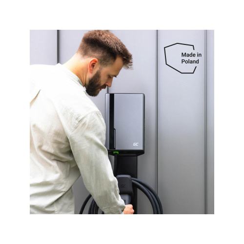 GREEN CELL HABUDEN SMART EV CHARGING STATION WALLBOX 22KW 32A CON CAVO TIPO 2 5M
