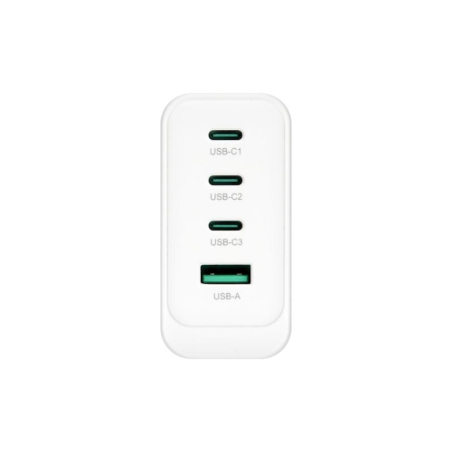 CARICATORE ADATTATORE UNIVERSALE VULTECH CC100-3C1A 3 PORTE TYPE-C 1 PORTA USB PD100 GAN PPS 100W - QC3.0- BIANCO DIMENSIONI COMPATTE