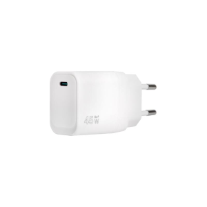 CARICATORE ADATTATORE UNIVERSALE VULTECH CC45-1C 1 PORTA TYPE-C PD45 GAN PPS 45W - BIANCO DIMENSIONI COMPATTE
