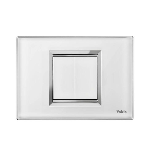 URMET TRASMETTITORE A 2 PULSANTI INDIPENDENTI, SISTEMA RADIO POWER, A MURO, CON ESTETICA NEA EXPÌ BIANCA, PER SCATOLE DA INCASSO A 3 MODULI TLM2T503