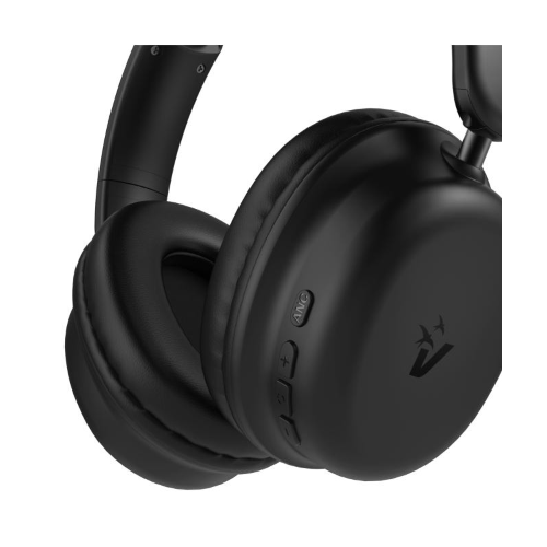 CUFFIE HEADPHONES BLUETOOTH 5.4 VULTECH FOLD HBT-30BK NERE CON MICROFONO E CONTROLLO TRACCIA - CONNETTORE TYPE C- ANC  - BATTERIA 300MAH