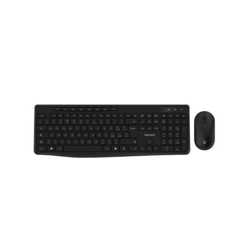 KIT TASTIERA E MOUSE WIRELESS LOW PROFILE E TASTI FUNZIONALI VULTECH KM-841W 1600DPI REGOLABILI 2,4GHZ
