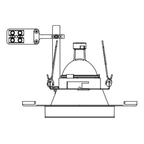 PROIETTORE FISSO DA INCASSO ARC 50 TRIMLESS IN BASSA LUMINANZA QR-CB 51 - 50W 12V