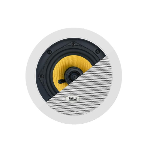 VIVALDI ULISSE ROUND DIFFUSORE ROTONDO, 2 VIE DA INCASSO, HIFI 10W/100V - BIANCO